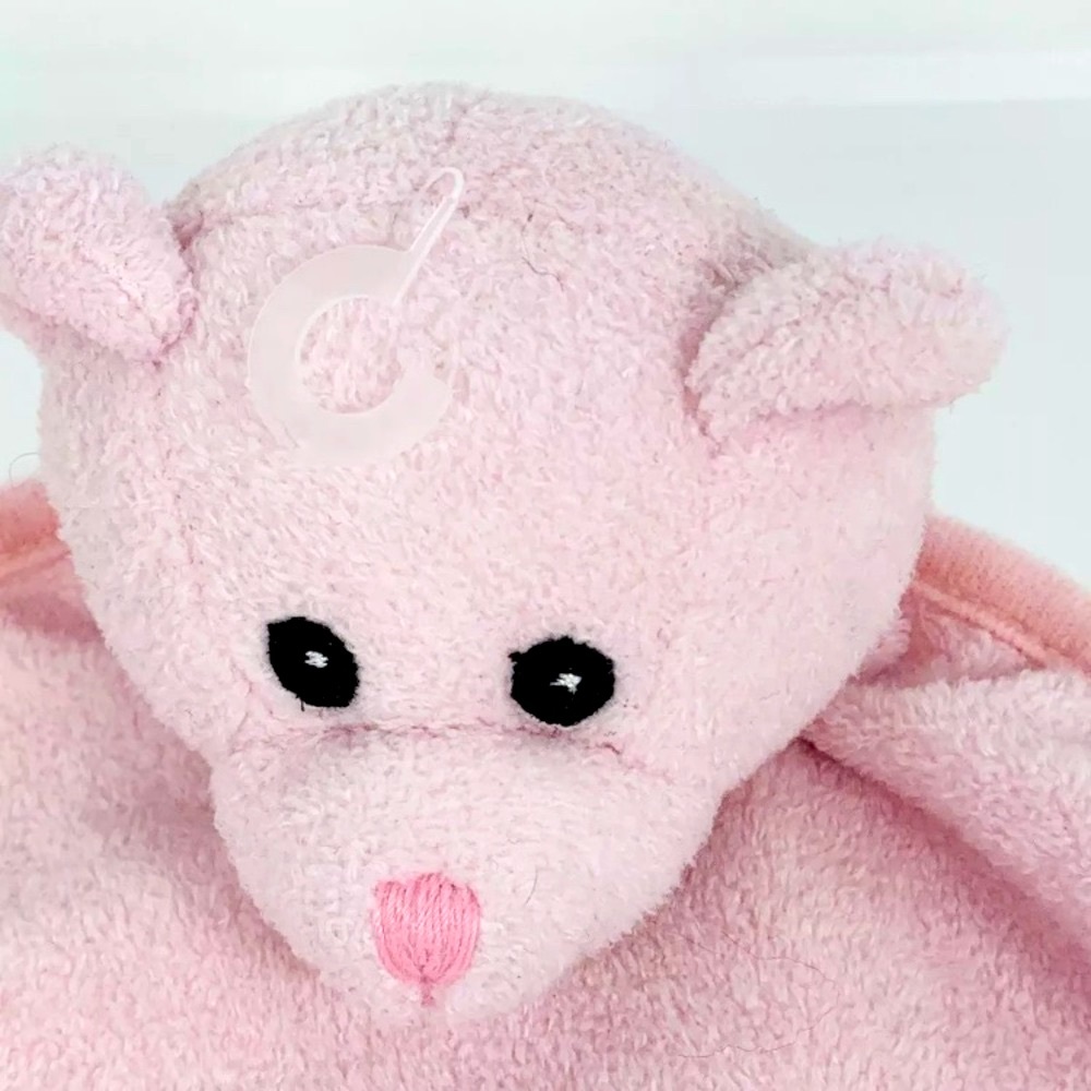 Jaag Lovey Pink Bear security Blanket Plush 12x12